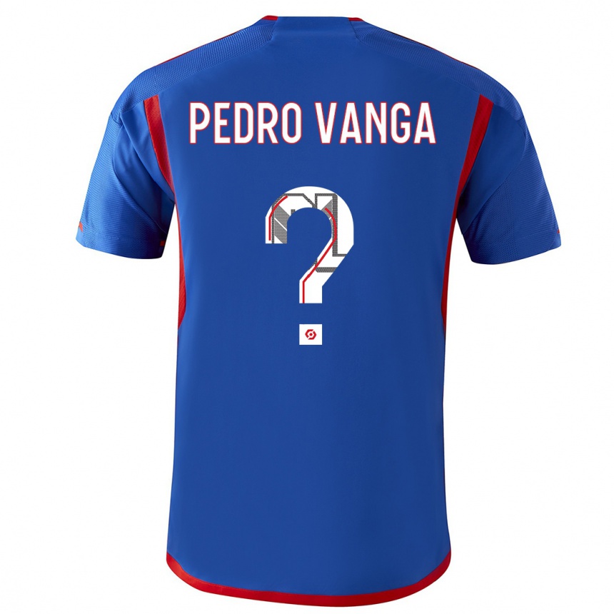 Kinder Fußball Emerson Pedro Vanga #0 Blau Rot Auswärtstrikot Trikot 2023/24 T-Shirt Luxemburg