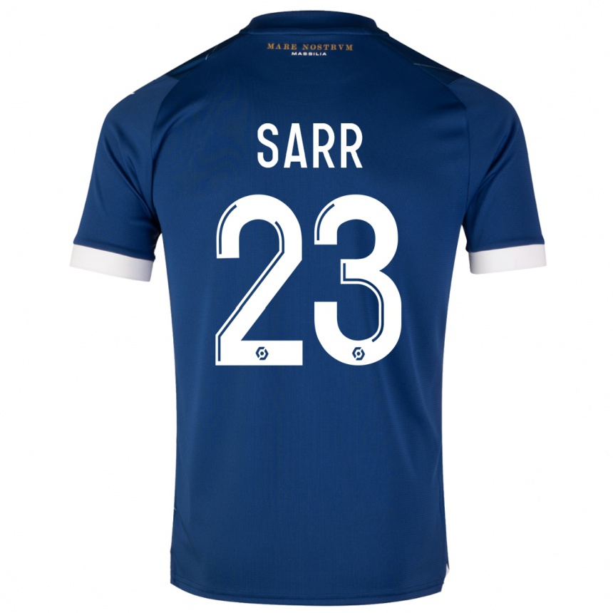 Kinder Fußball Ismaïla Sarr #23 Dunkelblau Auswärtstrikot Trikot 2023/24 T-Shirt Luxemburg