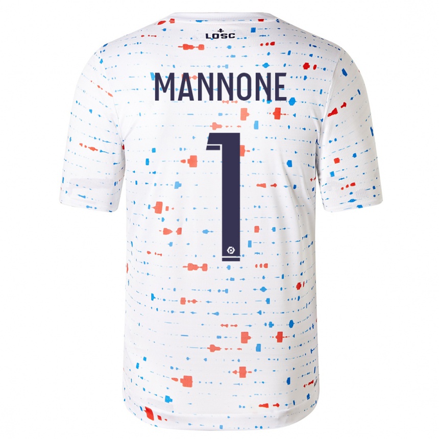 Kinder Fußball Vito Mannone #1 Weiß Auswärtstrikot Trikot 2023/24 T-Shirt Luxemburg