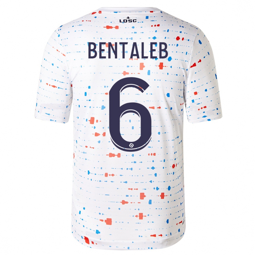 Kinder Fußball Nabil Bentaleb #6 Weiß Auswärtstrikot Trikot 2023/24 T-Shirt Luxemburg