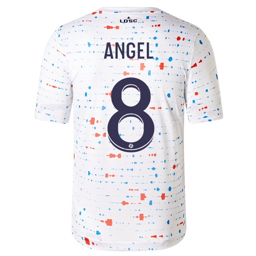 Kinder Fußball Angel Gomes #8 Weiß Auswärtstrikot Trikot 2023/24 T-Shirt Luxemburg