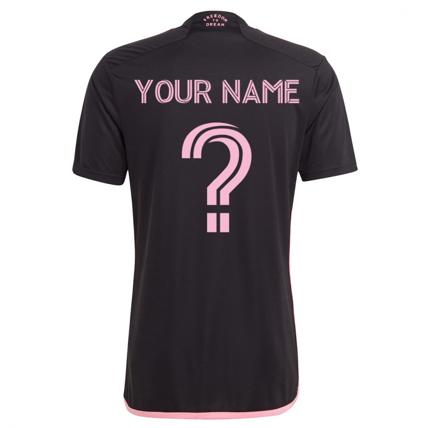 Kinder Fußball Ihren Namen #0 Schwarz Auswärtstrikot Trikot 2023/24 T-Shirt Luxemburg