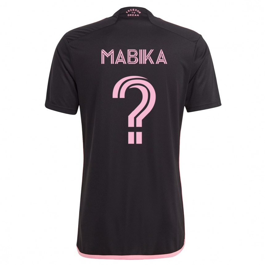 Kinder Fußball Aimé Mabika #0 Schwarz Auswärtstrikot Trikot 2023/24 T-Shirt Luxemburg