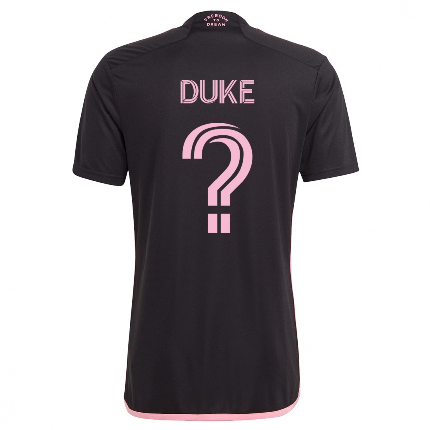 Kinder Fußball Bryce Duke #0 Schwarz Auswärtstrikot Trikot 2023/24 T-Shirt Luxemburg