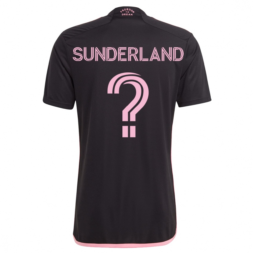 Kinder Fußball Lawson Sunderland #0 Schwarz Auswärtstrikot Trikot 2023/24 T-Shirt Luxemburg
