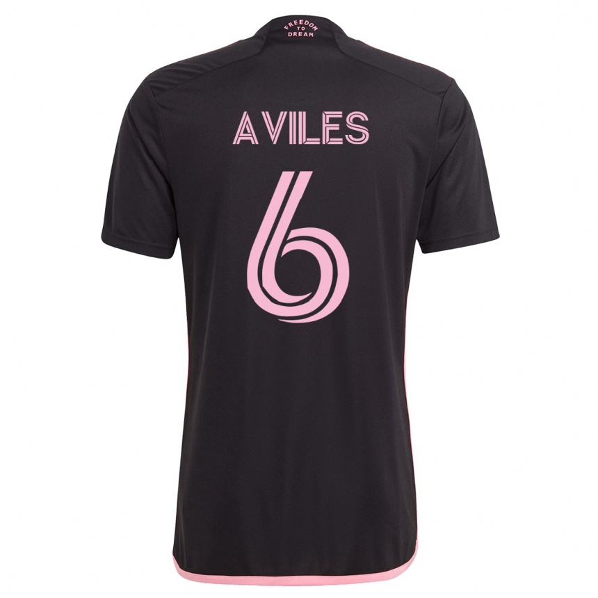 Kinder Fußball Tomás Avilés #6 Schwarz Auswärtstrikot Trikot 2023/24 T-Shirt Luxemburg