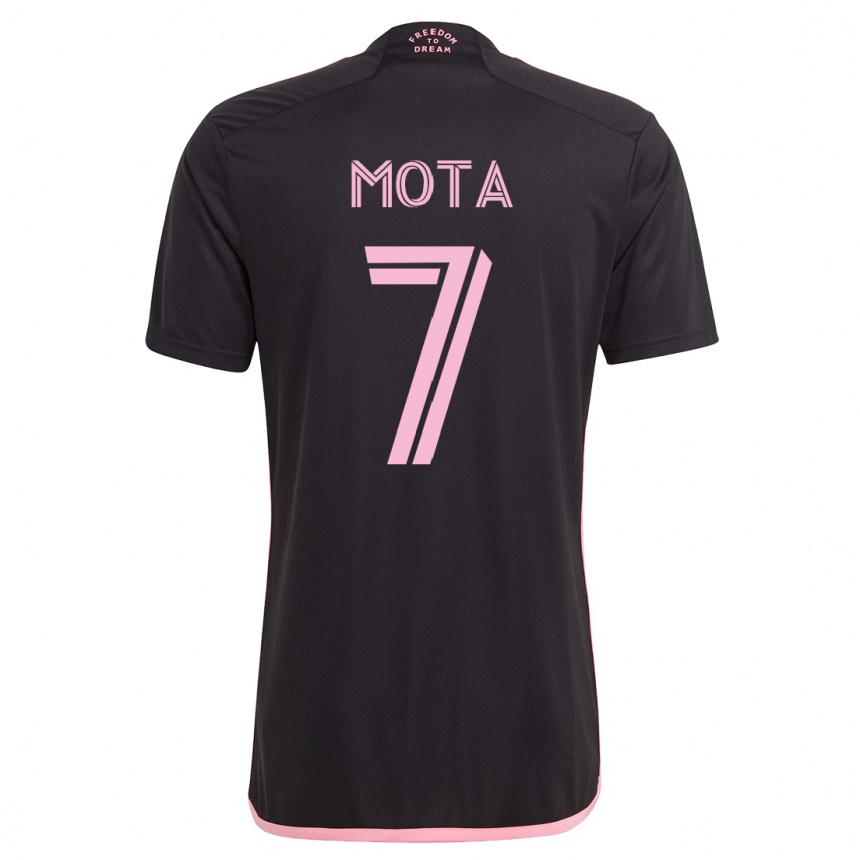 Kinder Fußball Jean Mota #7 Schwarz Auswärtstrikot Trikot 2023/24 T-Shirt Luxemburg