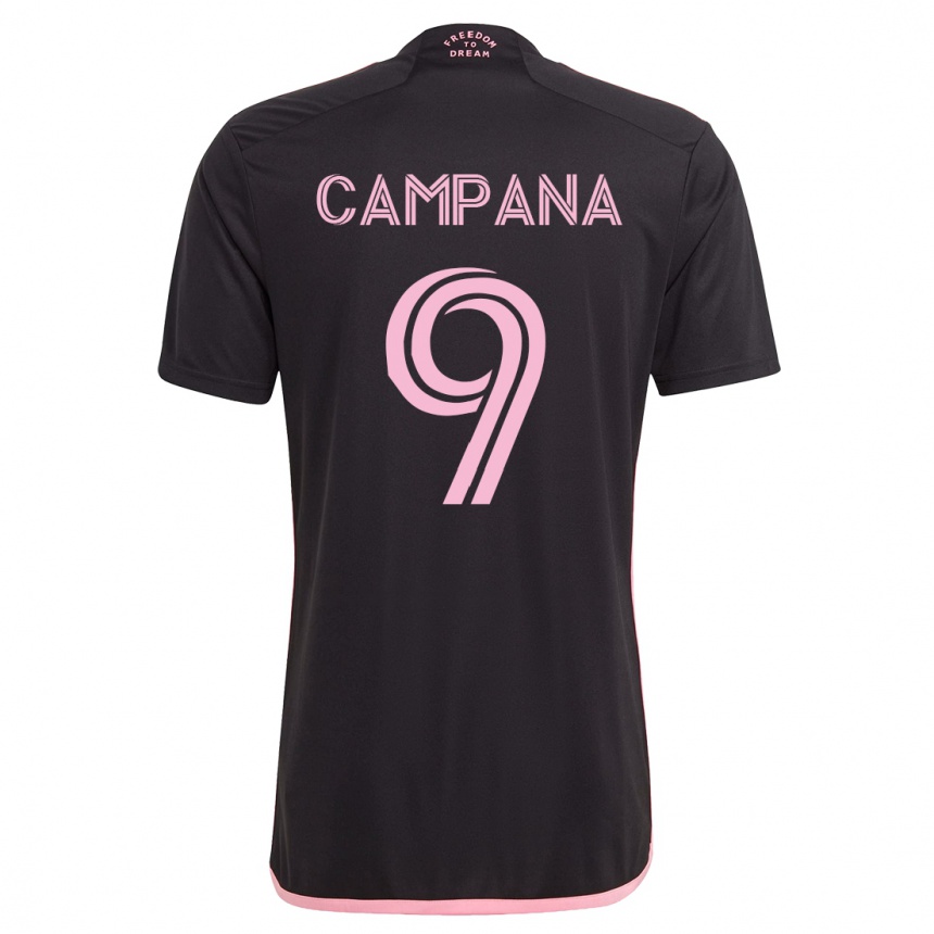 Kinder Fußball Leonardo Campana #9 Schwarz Auswärtstrikot Trikot 2023/24 T-Shirt Luxemburg