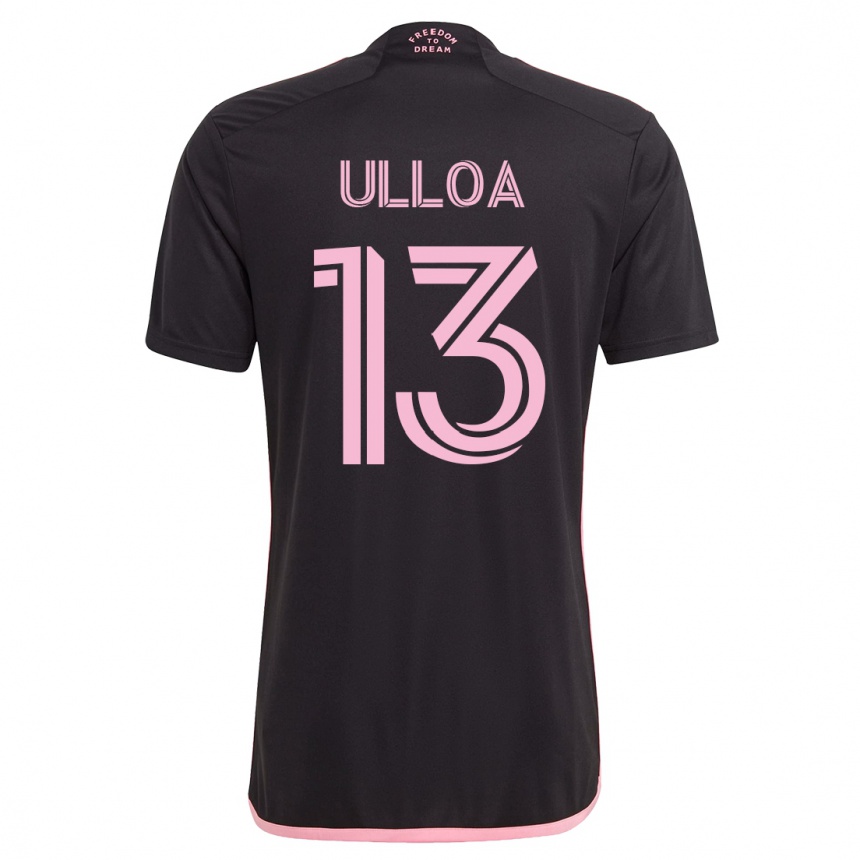 Kinder Fußball Víctor Ulloa #13 Schwarz Auswärtstrikot Trikot 2023/24 T-Shirt Luxemburg