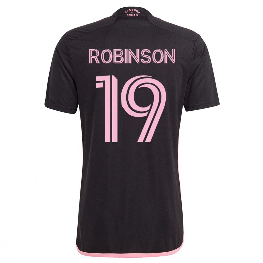 Kinder Fußball Robbie Robinson #19 Schwarz Auswärtstrikot Trikot 2023/24 T-Shirt Luxemburg
