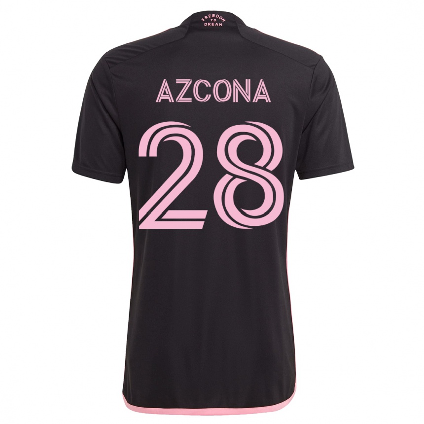 Kinder Fußball Edison Azcona #28 Schwarz Auswärtstrikot Trikot 2023/24 T-Shirt Luxemburg