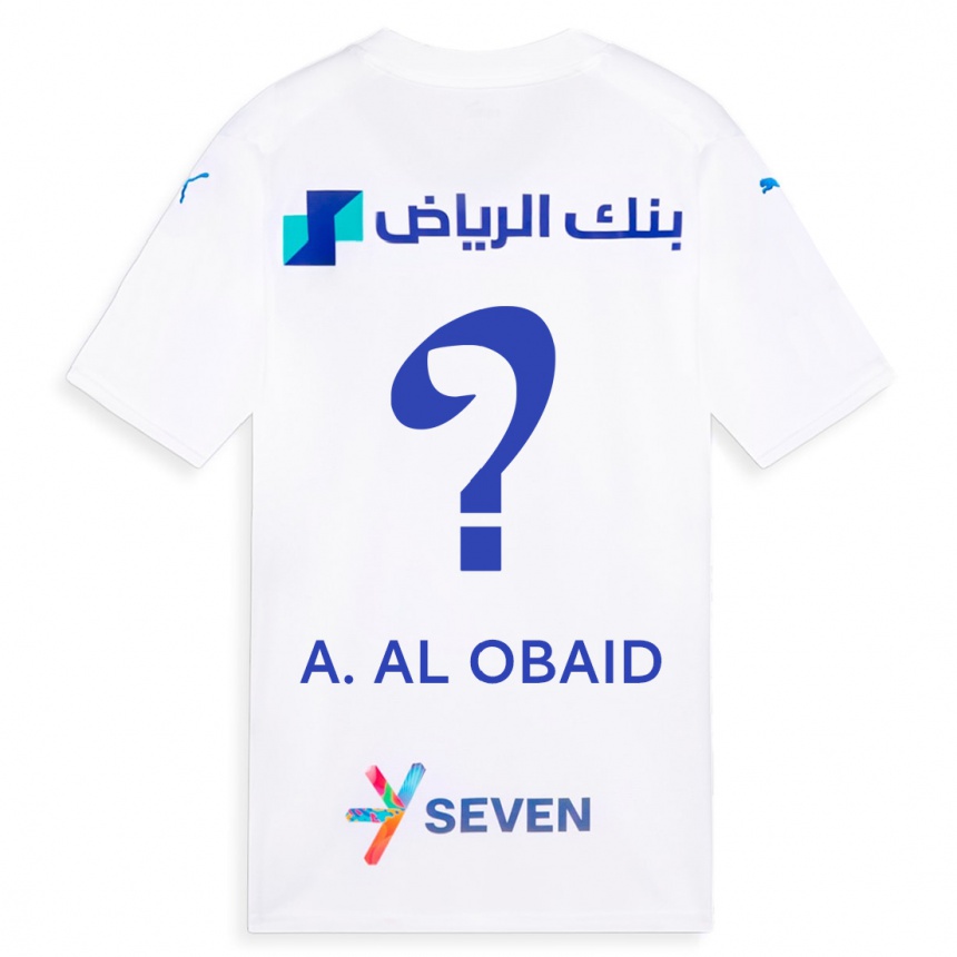 Kinder Fußball Abdulrahman Al-Obaid #0 Weiß Auswärtstrikot Trikot 2023/24 T-Shirt Luxemburg