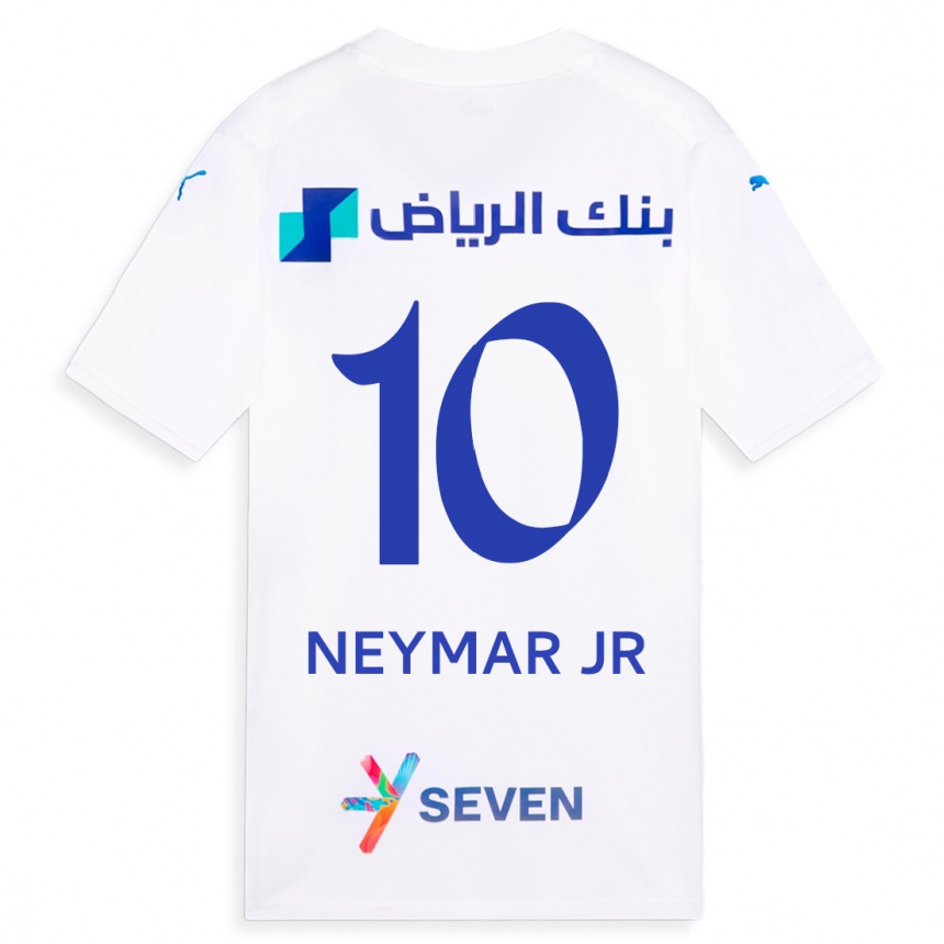 Kinder Fußball Neymar #10 Weiß Auswärtstrikot Trikot 2023/24 T-Shirt Luxemburg