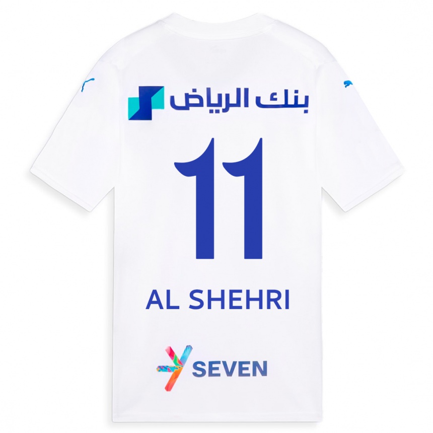 Kinder Fußball Saleh Al-Shehri #11 Weiß Auswärtstrikot Trikot 2023/24 T-Shirt Luxemburg