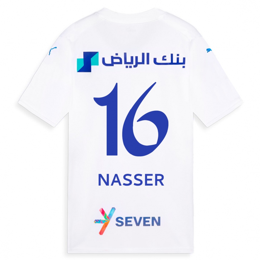 Kinder Fußball Nasser Al-Dawsari #16 Weiß Auswärtstrikot Trikot 2023/24 T-Shirt Luxemburg
