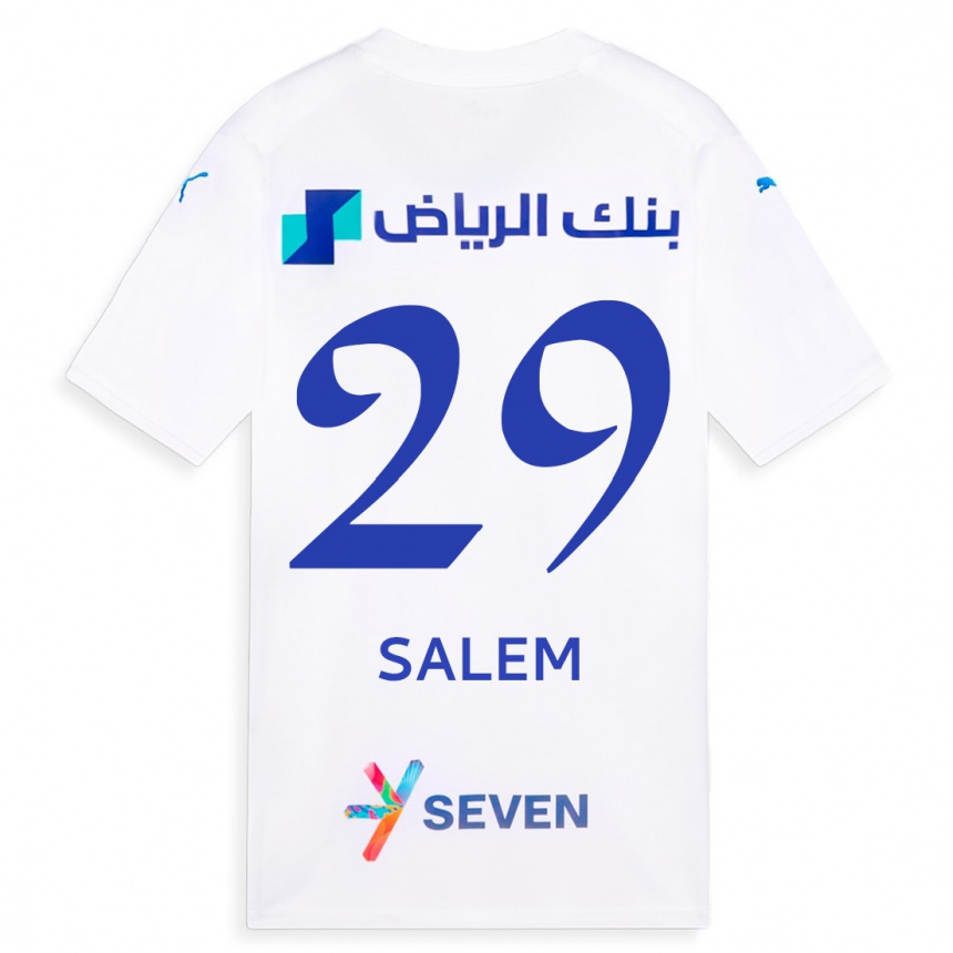 Kinder Fußball Salem Al-Dawsari #29 Weiß Auswärtstrikot Trikot 2023/24 T-Shirt Luxemburg