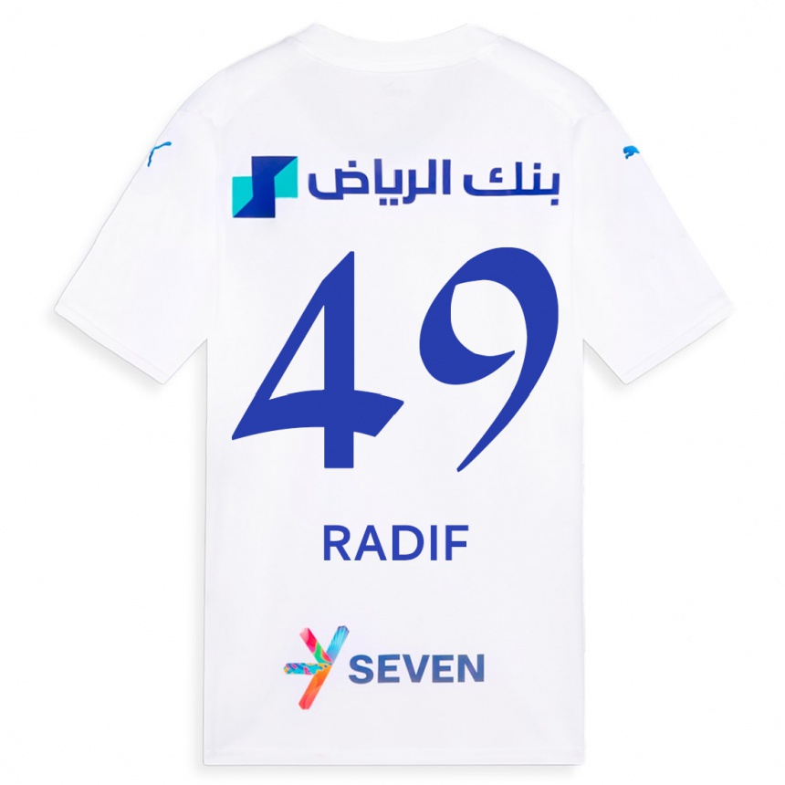 Kinder Fußball Abdullah Radif #49 Weiß Auswärtstrikot Trikot 2023/24 T-Shirt Luxemburg