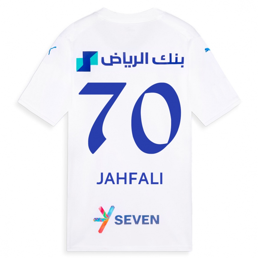 Kinder Fußball Mohammed Jahfali #70 Weiß Auswärtstrikot Trikot 2023/24 T-Shirt Luxemburg