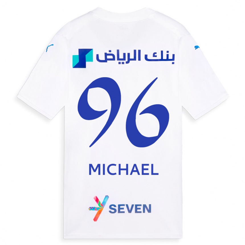 Kinder Fußball Michael #96 Weiß Auswärtstrikot Trikot 2023/24 T-Shirt Luxemburg
