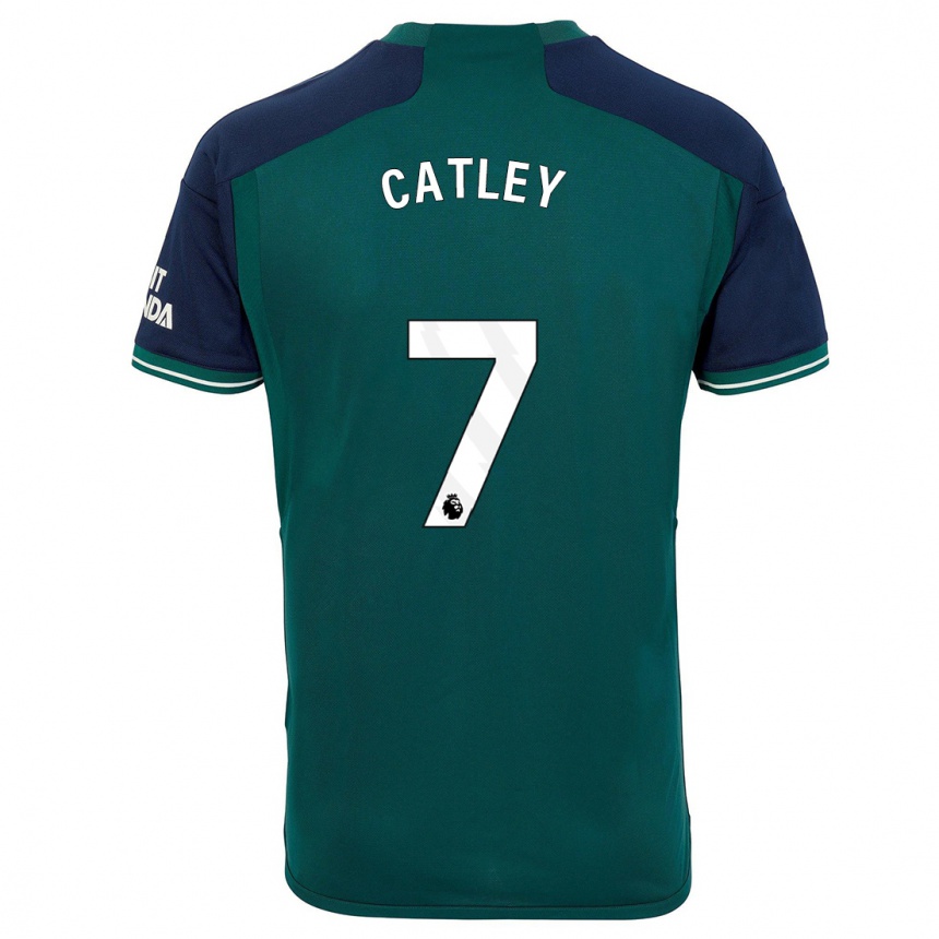 Kinder Fußball Stephanie Catley #7 Grün Ausweichtrikot Trikot 2023/24 T-Shirt Luxemburg