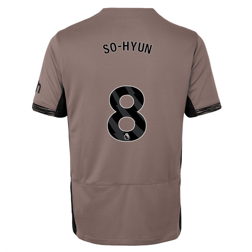 Kinder Fußball Cho So-Hyun #8 Dunkelbeige Ausweichtrikot Trikot 2023/24 T-Shirt Luxemburg