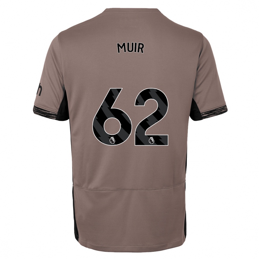 Kinder Fußball Marqes Muir #62 Dunkelbeige Ausweichtrikot Trikot 2023/24 T-Shirt Luxemburg