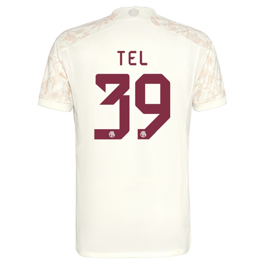 Kinder Fußball Mathys Tel #39 Cremefarben Ausweichtrikot Trikot 2023/24 T-Shirt Luxemburg