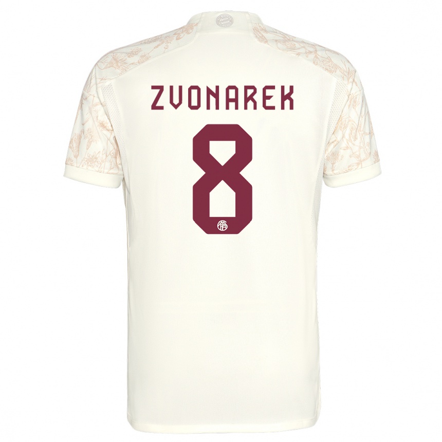 Kinder Fußball Lovro Zvonarek #8 Cremefarben Ausweichtrikot Trikot 2023/24 T-Shirt Luxemburg