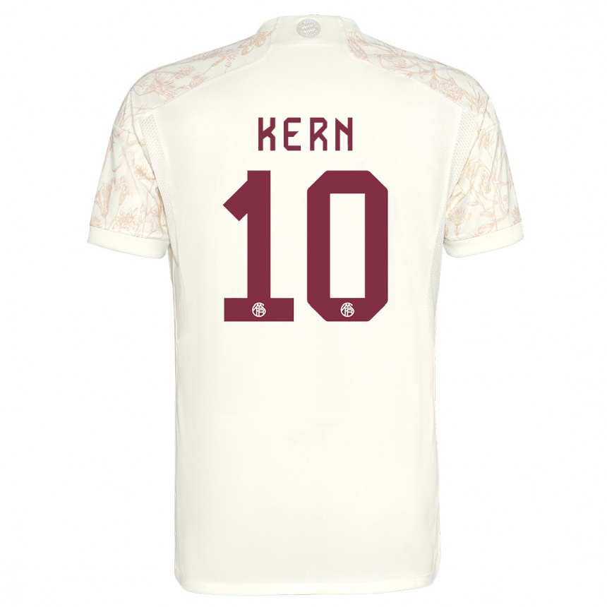 Kinder Fußball Timo Kern #10 Cremefarben Ausweichtrikot Trikot 2023/24 T-Shirt Luxemburg