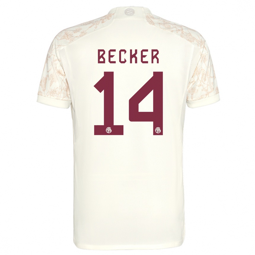 Kinder Fußball Lennard Becker #14 Cremefarben Ausweichtrikot Trikot 2023/24 T-Shirt Luxemburg
