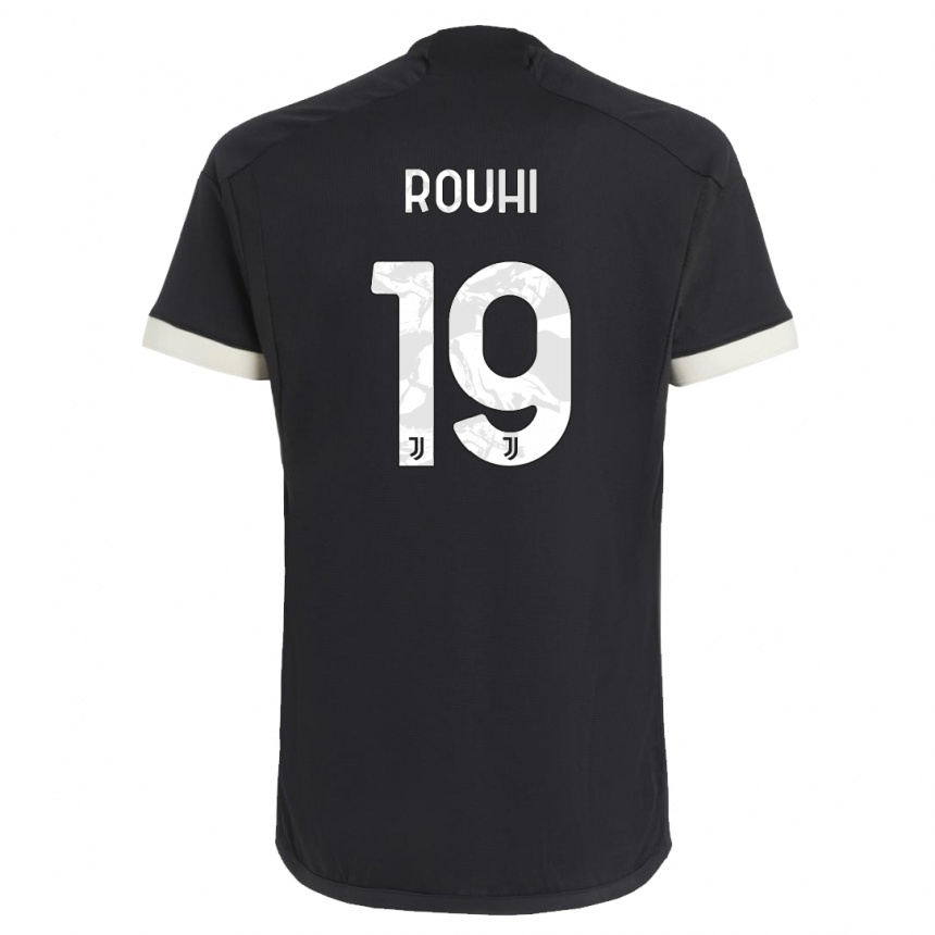 Kinder Fußball Jonas Rouhi #19 Schwarz Ausweichtrikot Trikot 2023/24 T-Shirt Luxemburg