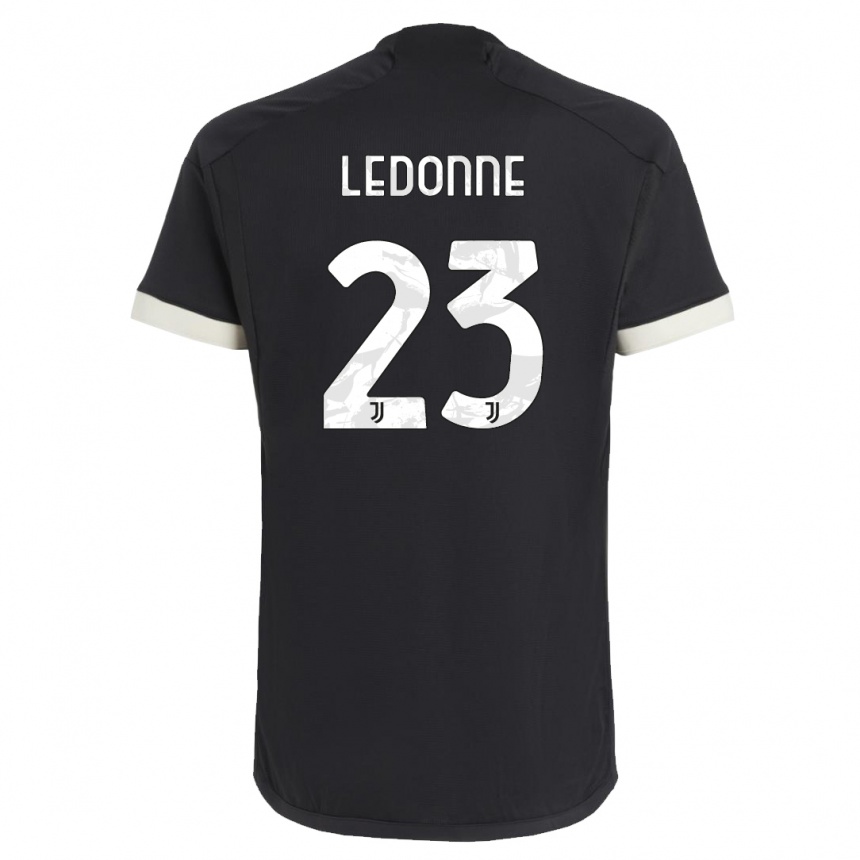 Kinder Fußball Nicolo Ledonne #23 Schwarz Ausweichtrikot Trikot 2023/24 T-Shirt Luxemburg