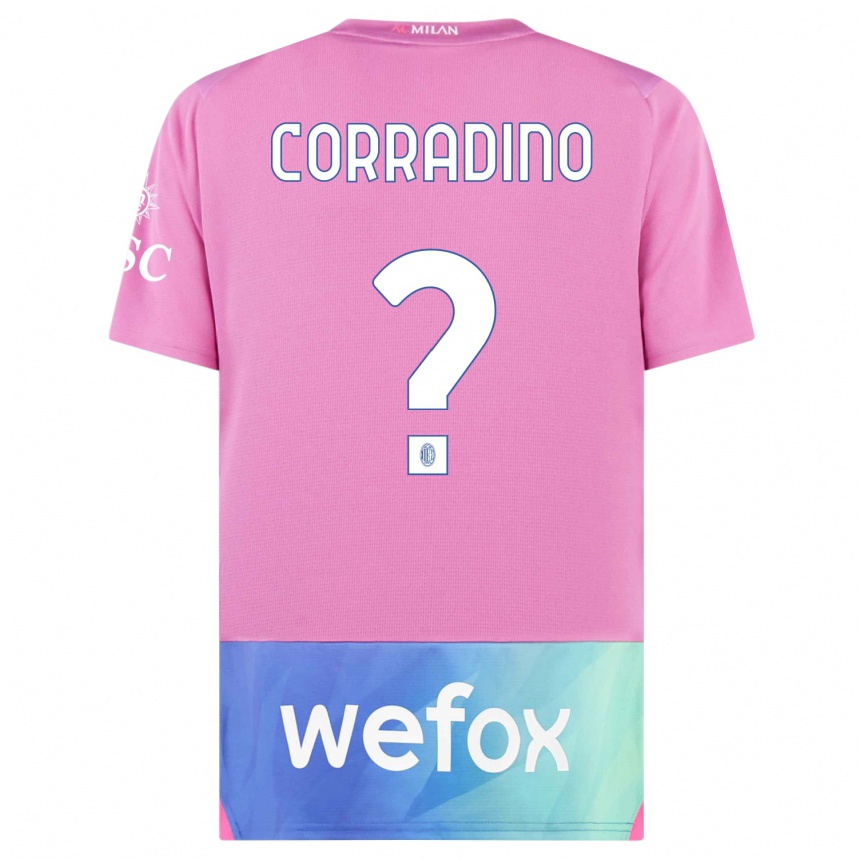 Kinder Fußball Riccardo Corradino #0 Pink Lila Ausweichtrikot Trikot 2023/24 T-Shirt Luxemburg