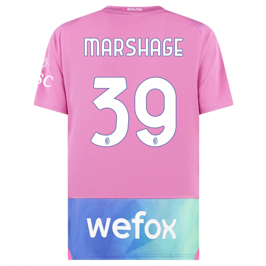 Kinder Fußball Wilgot Marshage #39 Pink Lila Ausweichtrikot Trikot 2023/24 T-Shirt Luxemburg