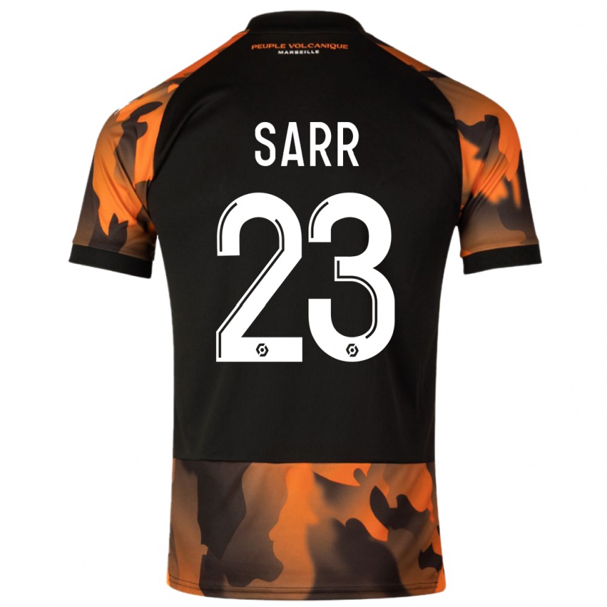 Kinder Fußball Ismaïla Sarr #23 Schwarzorange Ausweichtrikot Trikot 2023/24 T-Shirt Luxemburg