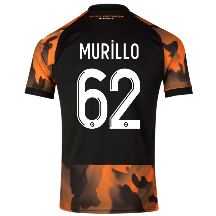 Kinder Fußball Amir Murillo #62 Schwarzorange Ausweichtrikot Trikot 2023/24 T-Shirt Luxemburg