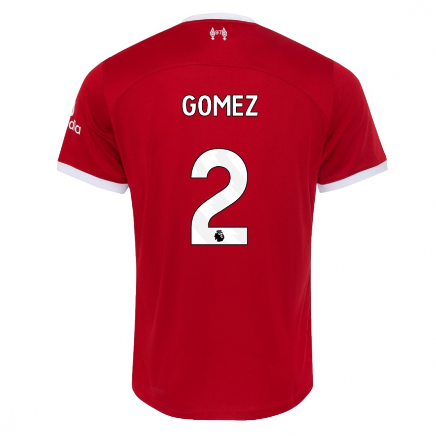 Herren Fußball Joe Gomez #2 Rot Heimtrikot Trikot 2023/24 T-Shirt Luxemburg