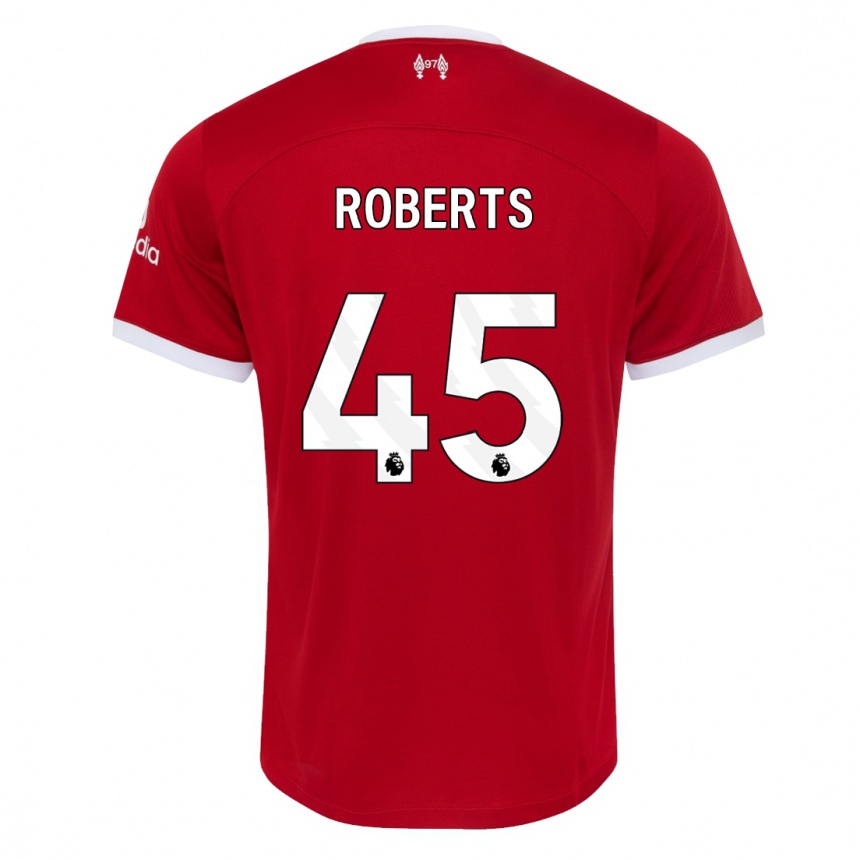 Herren Fußball Iwan Roberts #45 Rot Heimtrikot Trikot 2023/24 T-Shirt Luxemburg
