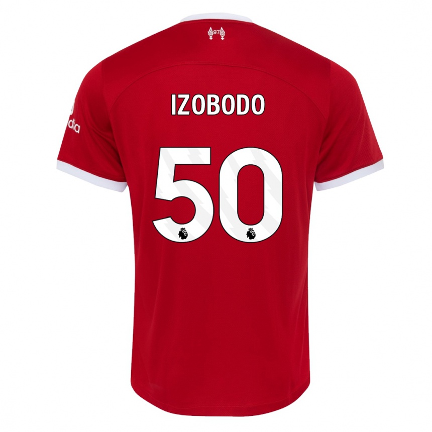 Herren Fußball Elijah Izobodo John #50 Rot Heimtrikot Trikot 2023/24 T-Shirt Luxemburg