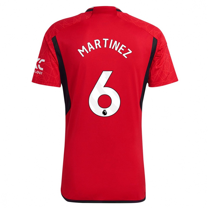 Herren Fußball Lisandro Martinez #6 Rot Heimtrikot Trikot 2023/24 T-Shirt Luxemburg
