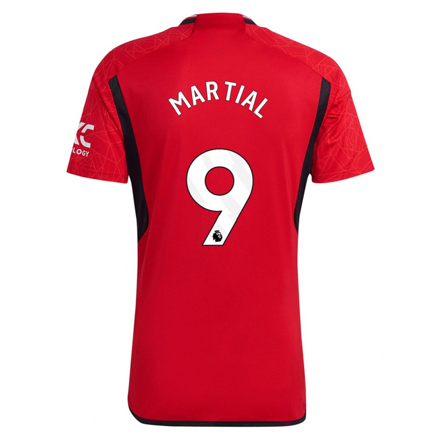 Herren Fußball Anthony Martial #9 Rot Heimtrikot Trikot 2023/24 T-Shirt Luxemburg