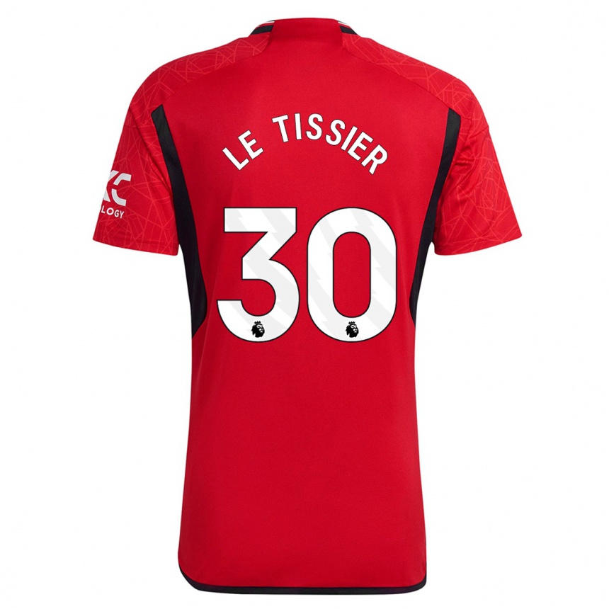 Herren Fußball Maya Le Tissier #30 Rot Heimtrikot Trikot 2023/24 T-Shirt Luxemburg