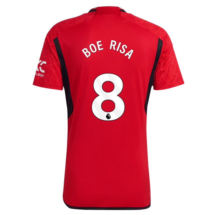 Herren Fußball Vilde Boe Risa #8 Rot Heimtrikot Trikot 2023/24 T-Shirt Luxemburg