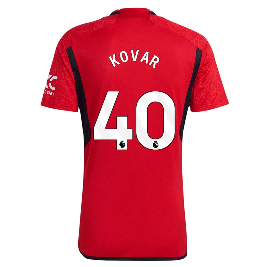 Herren Fußball Matej Kovar #40 Rot Heimtrikot Trikot 2023/24 T-Shirt Luxemburg