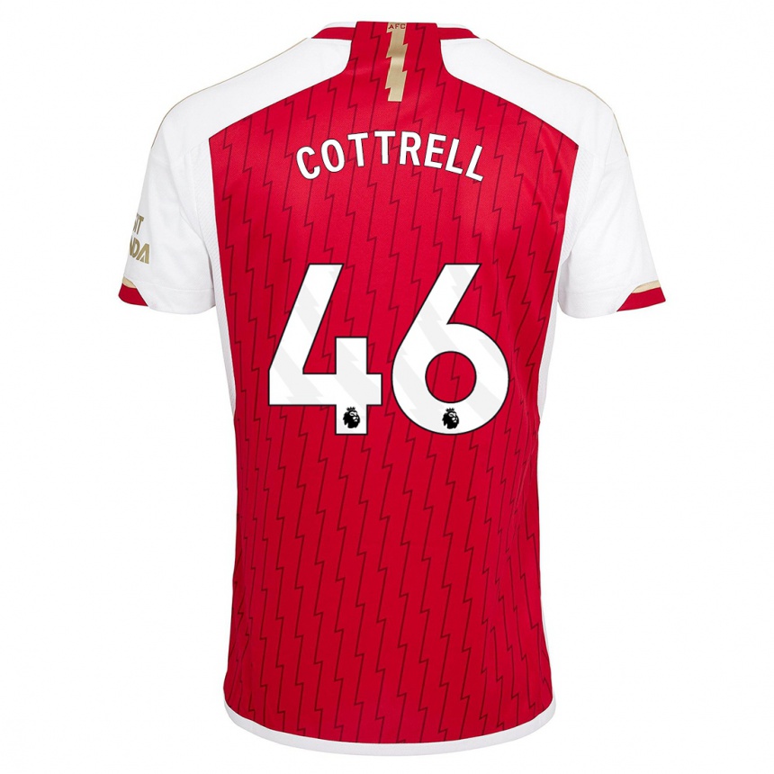 Herren Fußball Ben Cottrell #46 Rot Heimtrikot Trikot 2023/24 T-Shirt Luxemburg
