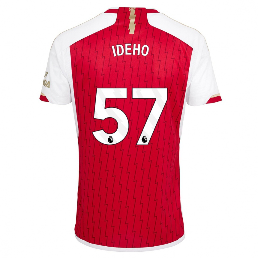 Herren Fußball Joel Ideho #57 Rot Heimtrikot Trikot 2023/24 T-Shirt Luxemburg