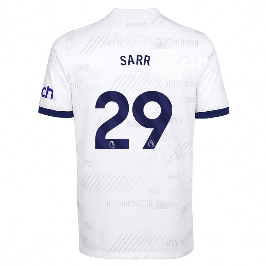 Herren Fußball Pape Matar Sarr #29 Weiß Heimtrikot Trikot 2023/24 T-Shirt Luxemburg