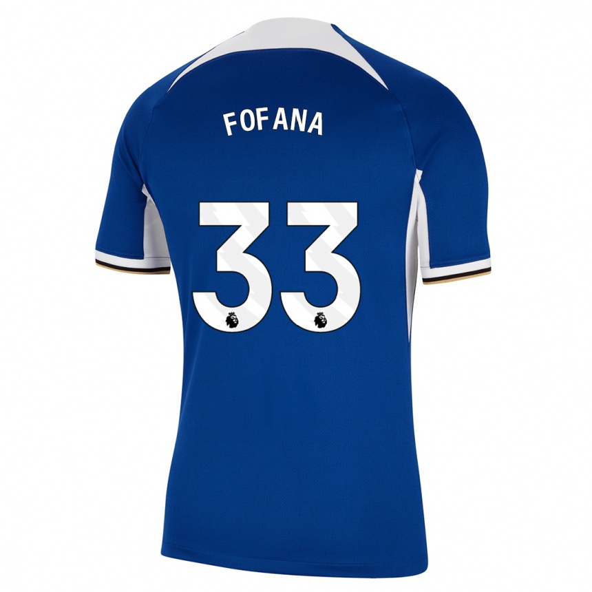 Herren Fußball Wesley Fofana #33 Blau Heimtrikot Trikot 2023/24 T-Shirt Luxemburg