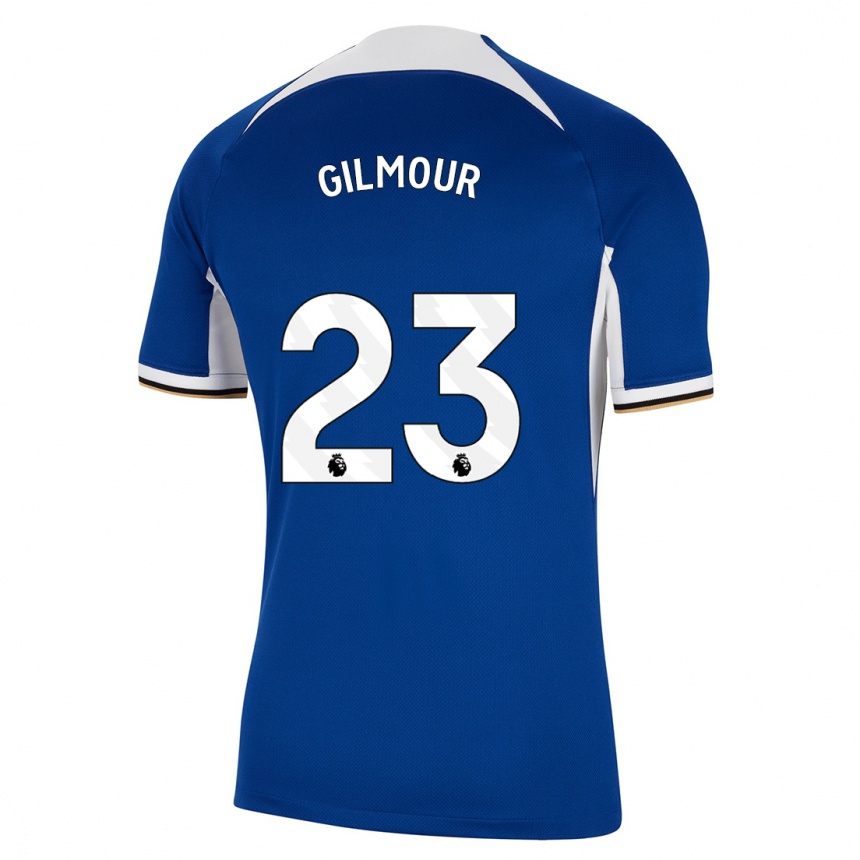 Herren Fußball Billy Gilmour #23 Blau Heimtrikot Trikot 2023/24 T-Shirt Luxemburg