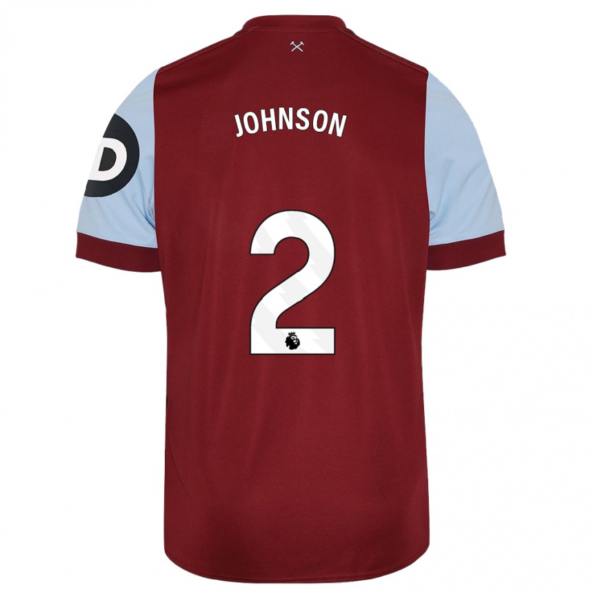 Herren Fußball Ben Johnson #2 Kastanienbraun Heimtrikot Trikot 2023/24 T-Shirt Luxemburg